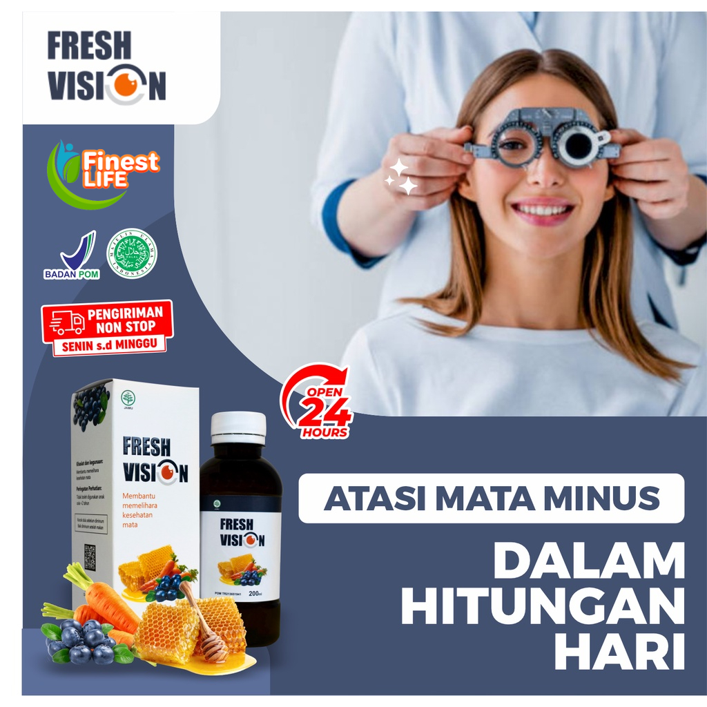 Madu Fresh Vision || Multivitamin Mata Ampuh Atasi Masalah Minus Katarak Silinder Cegah Mata Kering Merah Kurangi Peradangan Pencegah Rabun Tajamkan Penglihatan Nutrisi Lihat Tajam Bebas Kacamata Pres Fres fision Insto Tetes Mata Rohto Obat Plus