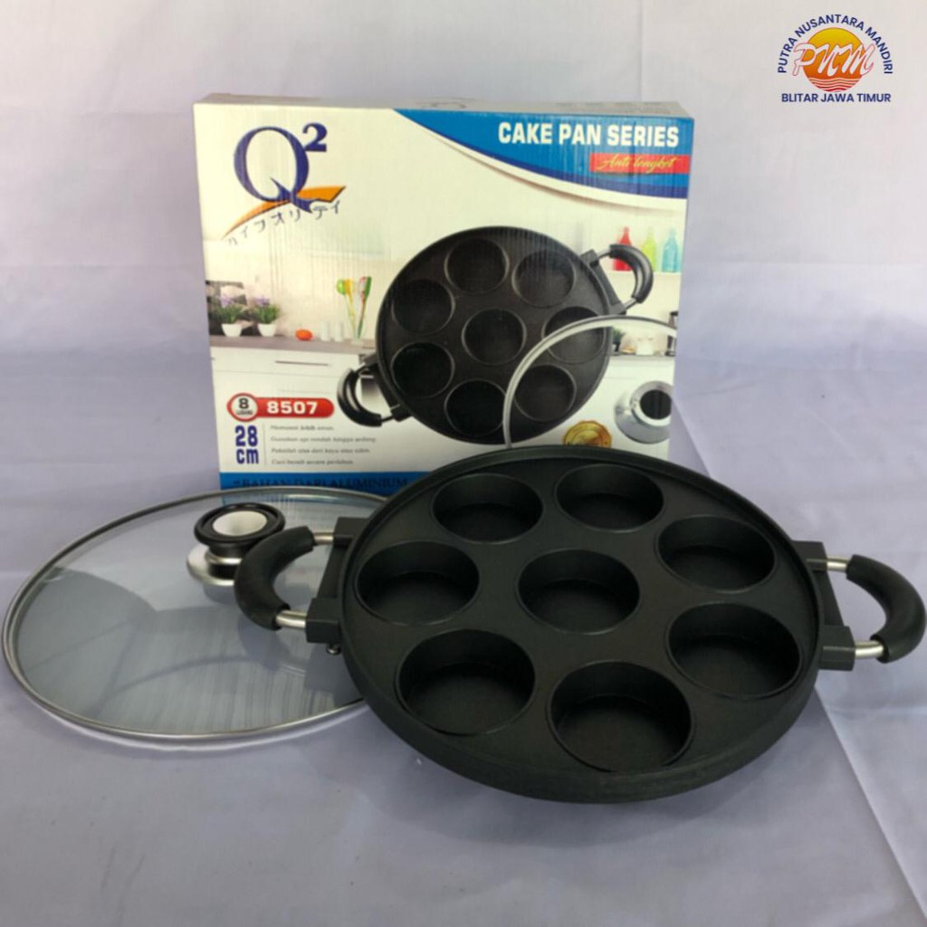 TEFLON KUE - CETAKAN KUE - CAKE PAN - 8 LUBANG - Q2 8507 - TERMURAH