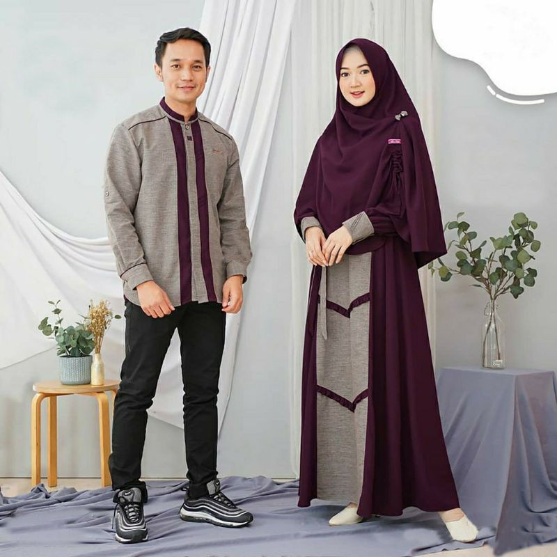 Asoka Couple Gamis Syari Muslim Pasangan Termurah