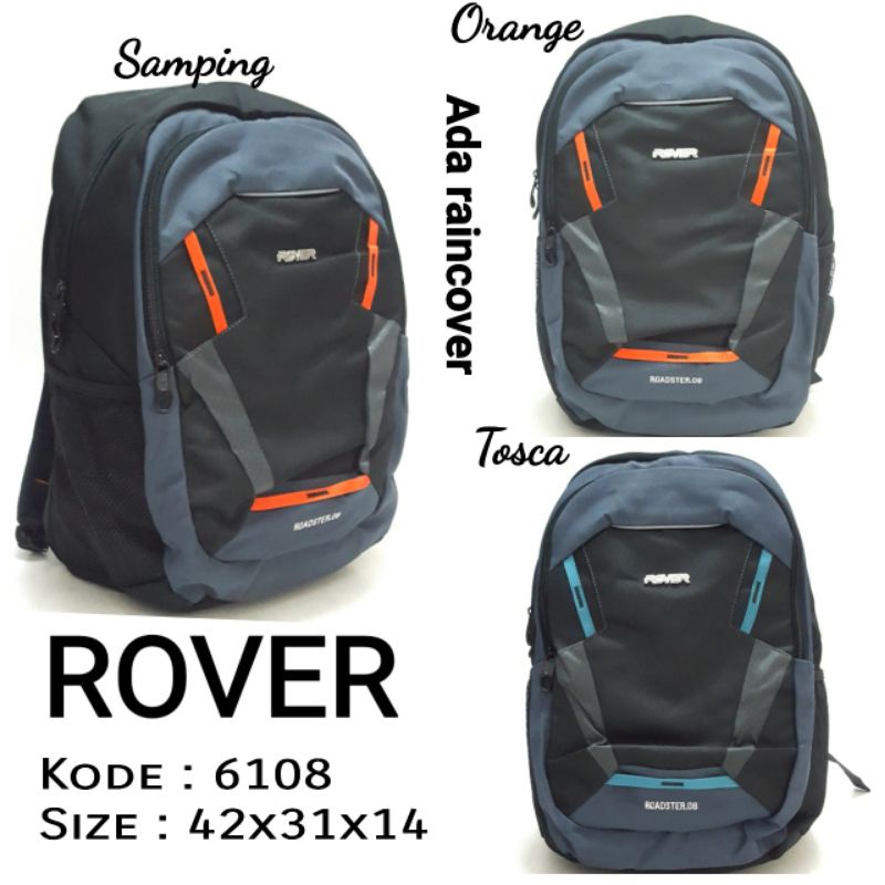 TAS RANSEL SEKOLAH UNISEX ANAK TERBARU ROVER MURAH 6108 Warna Orange