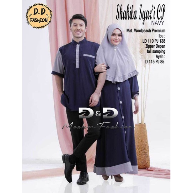 (RESTOCK)SETELAN COUPLE OOTD//SHAKILA SYAR'I COUPLE BY D&amp;D