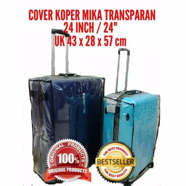 24" Cover Koper Plastik Mika Pelindung Sarung Koper Transparant 24 inch Murah Berkualitas