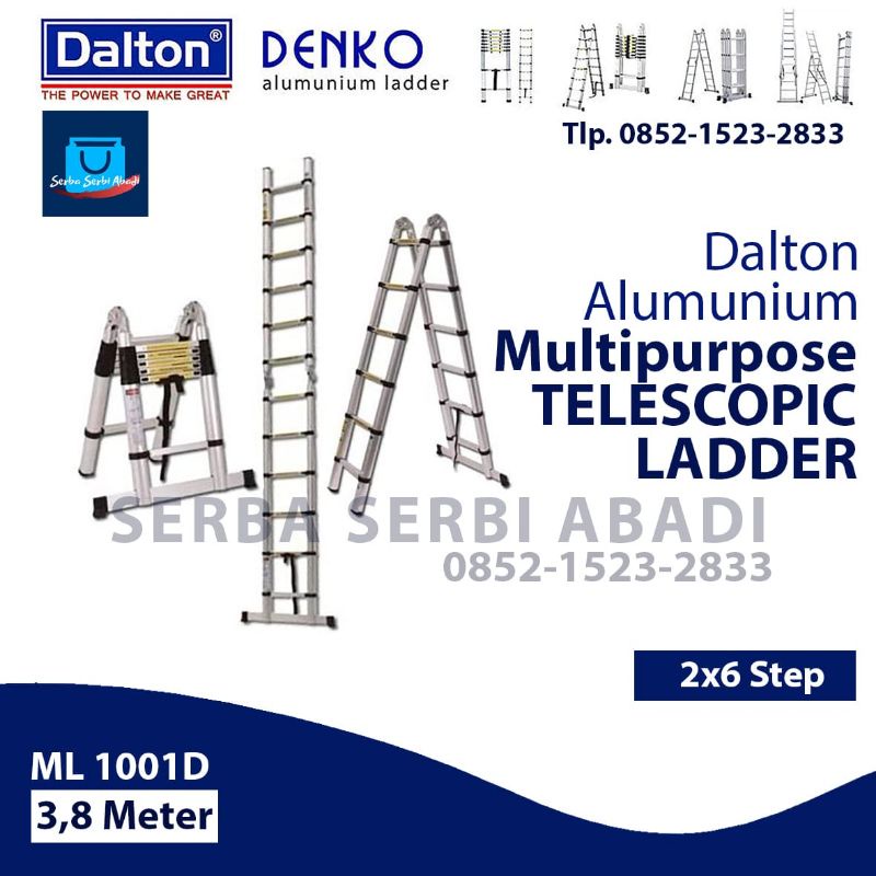 tangga double teleskopik Dalton 3,8 meter