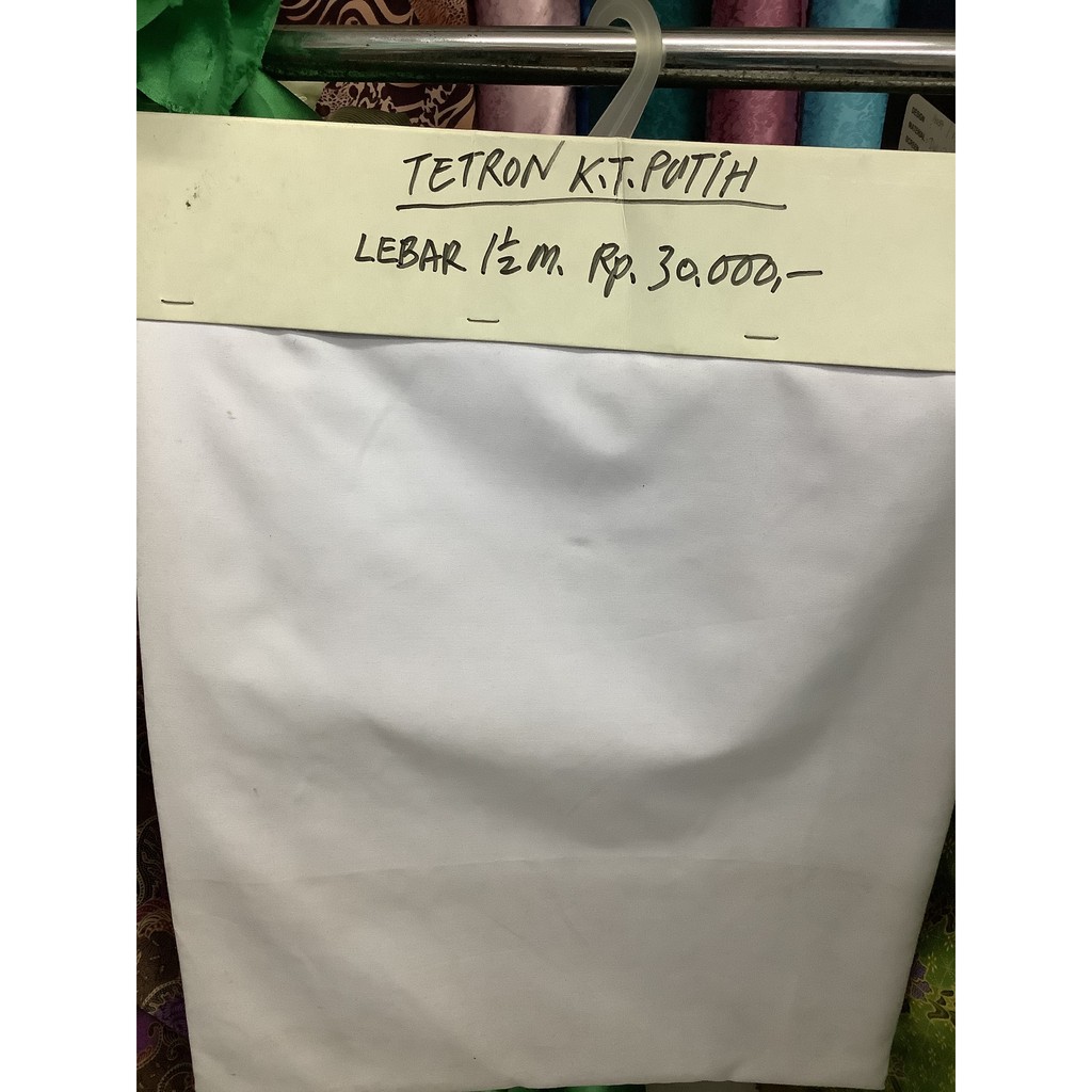 Kain Tetron Putih || CUCI GUDANG