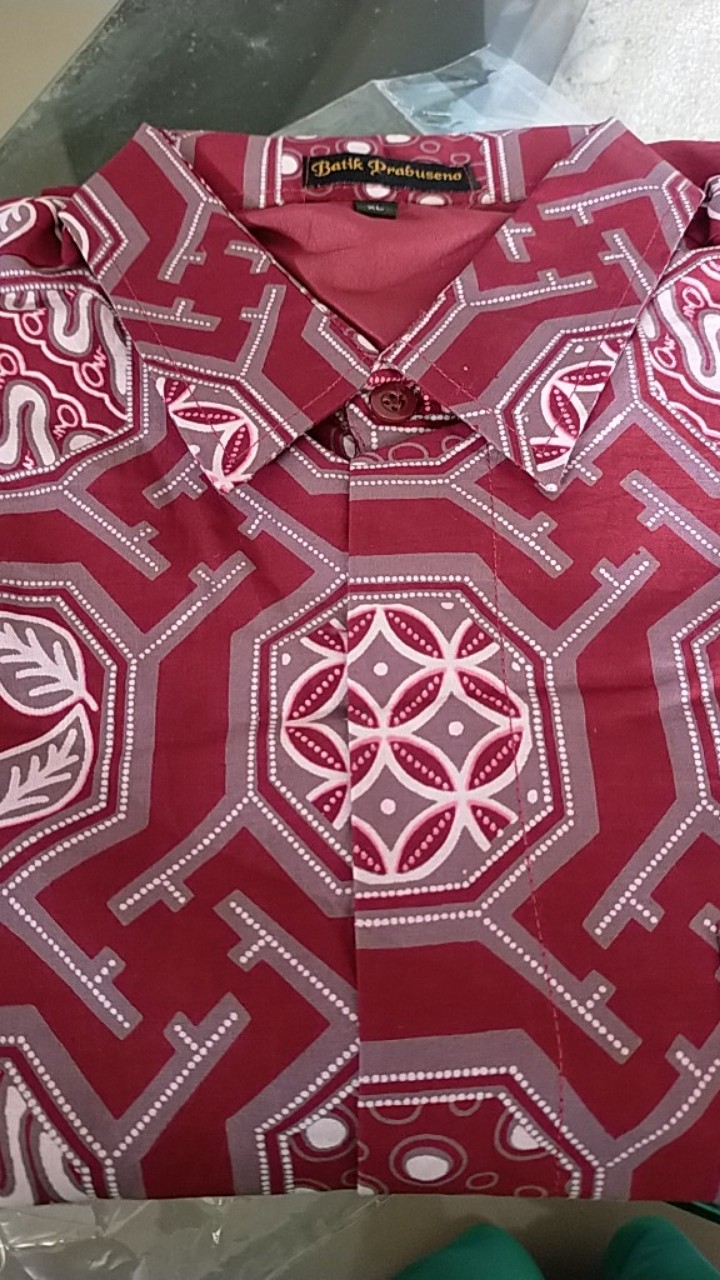 Aryasuta Kemeja Batik Pria Lengan Panjang Slimfit Katun Printing Hem Baju Atasan Kantor Modern