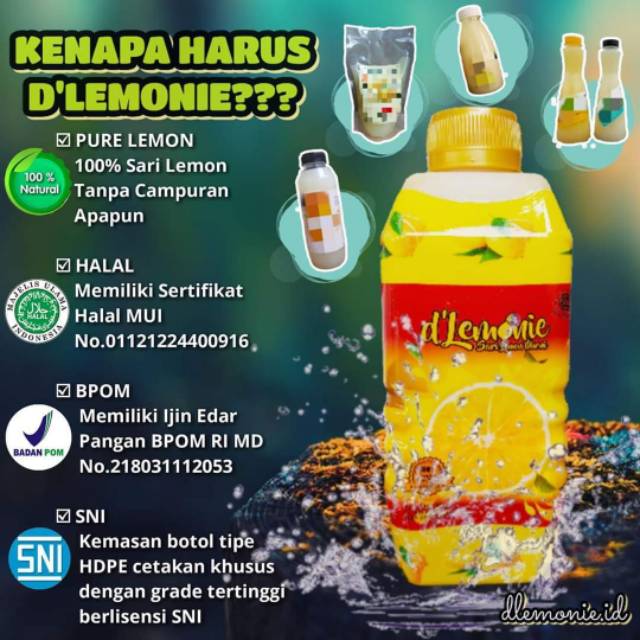 

TERMURAH COD/DLEMONIE / SARI LEMON MURNI