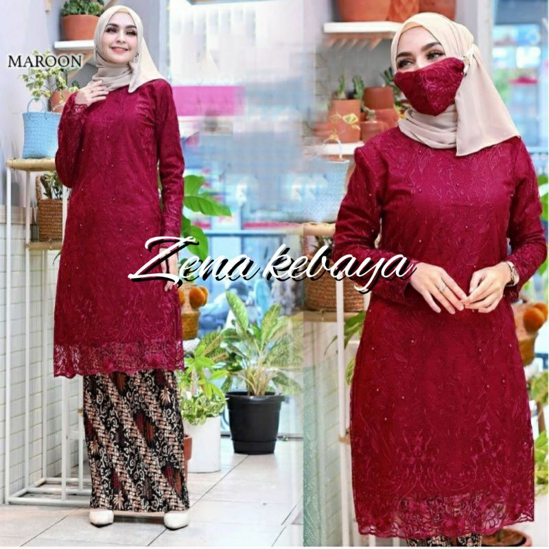 SET KEBAYA TUNIK KEBAYA MODERN KEBAYA PESTA KEBAYA TUNIK TILLE