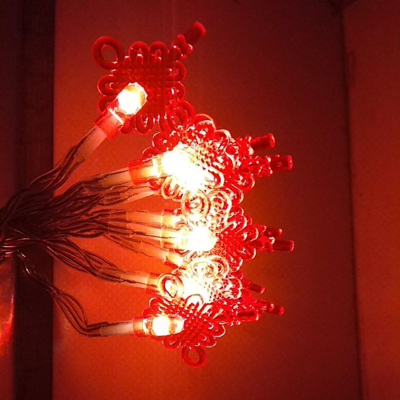 LED light CHINESE NEW YEAR STRING LIGHT RED MOTIF KNOT 1.8 METER lampu imlek simpul