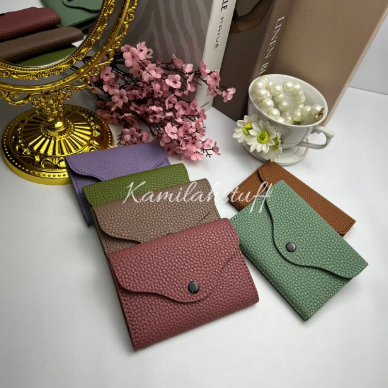 Dompet wanita skat kartu kirana jeruk sintetis