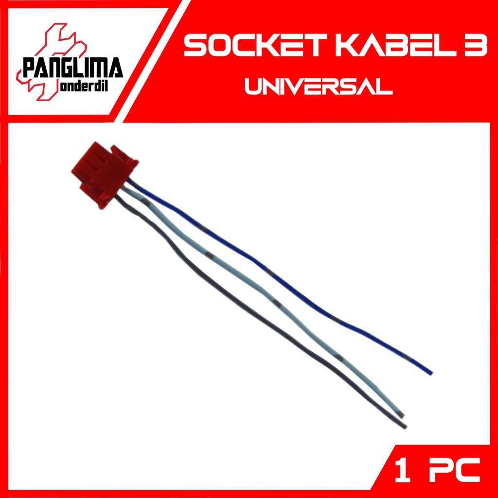 Socket Kabel 3 Untuk Semua Jenis Motor-Universal Honda Soket Kaki-Pin Tombol Klakson-Starter-Jauh Dekat Dim-Depan On Off-Sen