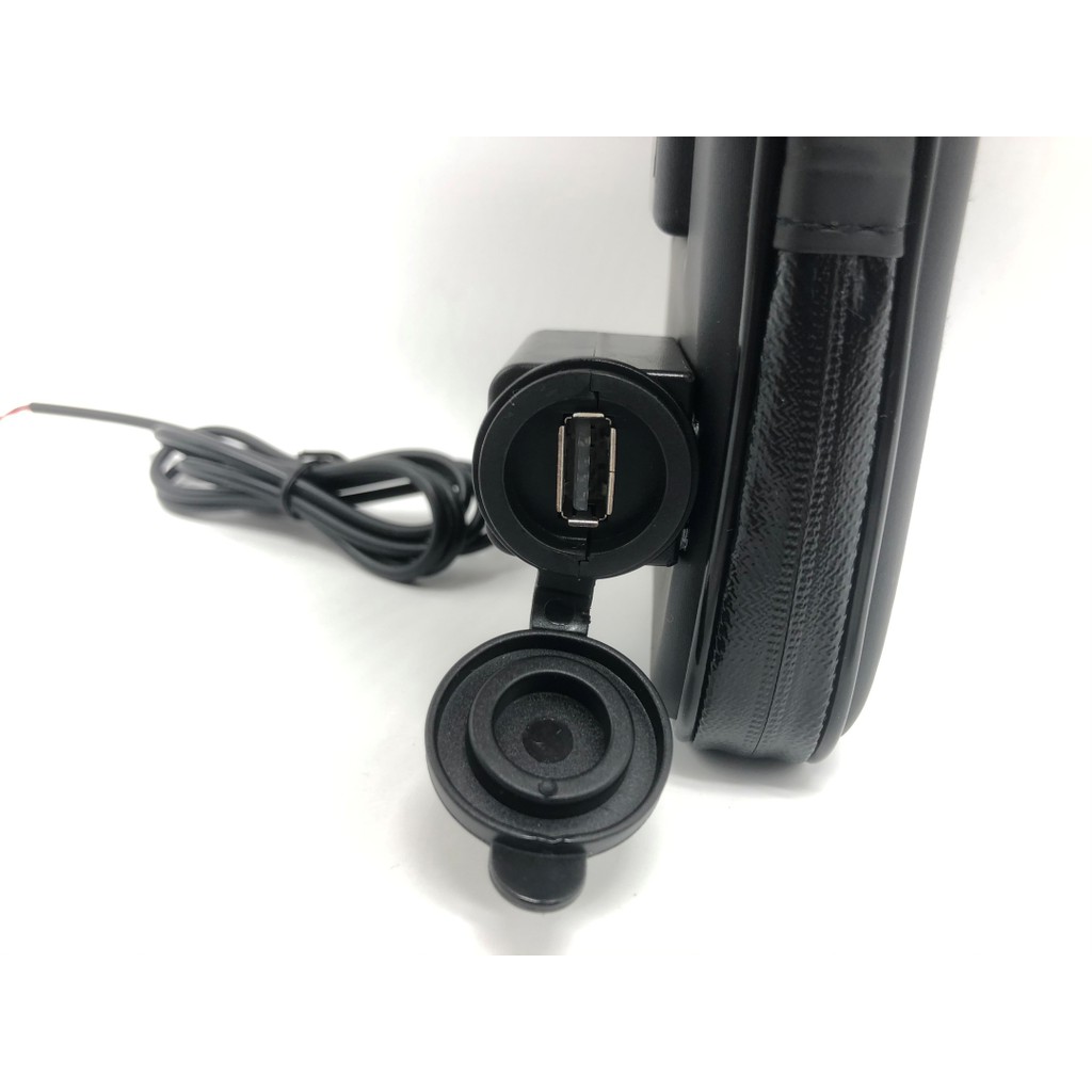 HOLDER HP MOTOR Waterproof Mobile Phone USB CHARGER MERK ICC UKURAN BESAR V2508