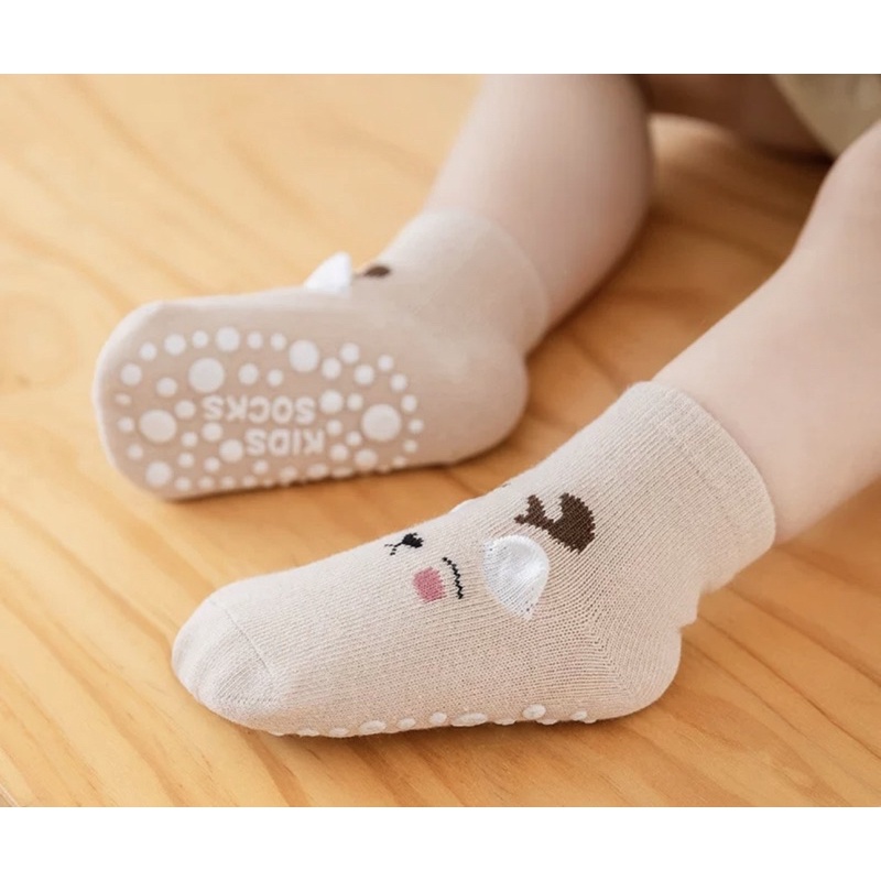 Kaos Kaki Anak Bayi Antislip Unisex Model Animal Alis Timbul / Baby Socks