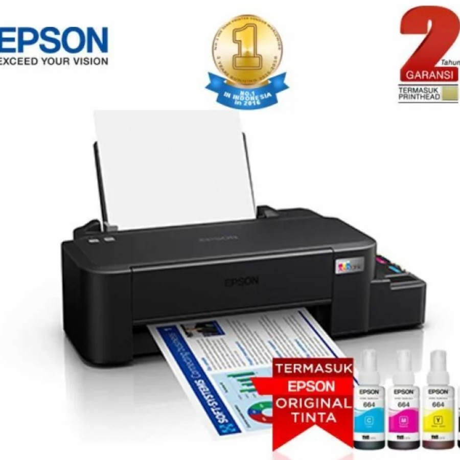 L121 Epson EcoTank A4 Ink Tank Printer / Print Only / Garansi Resmi / TINTA JAMIN ORIGINAL / GANTI L120