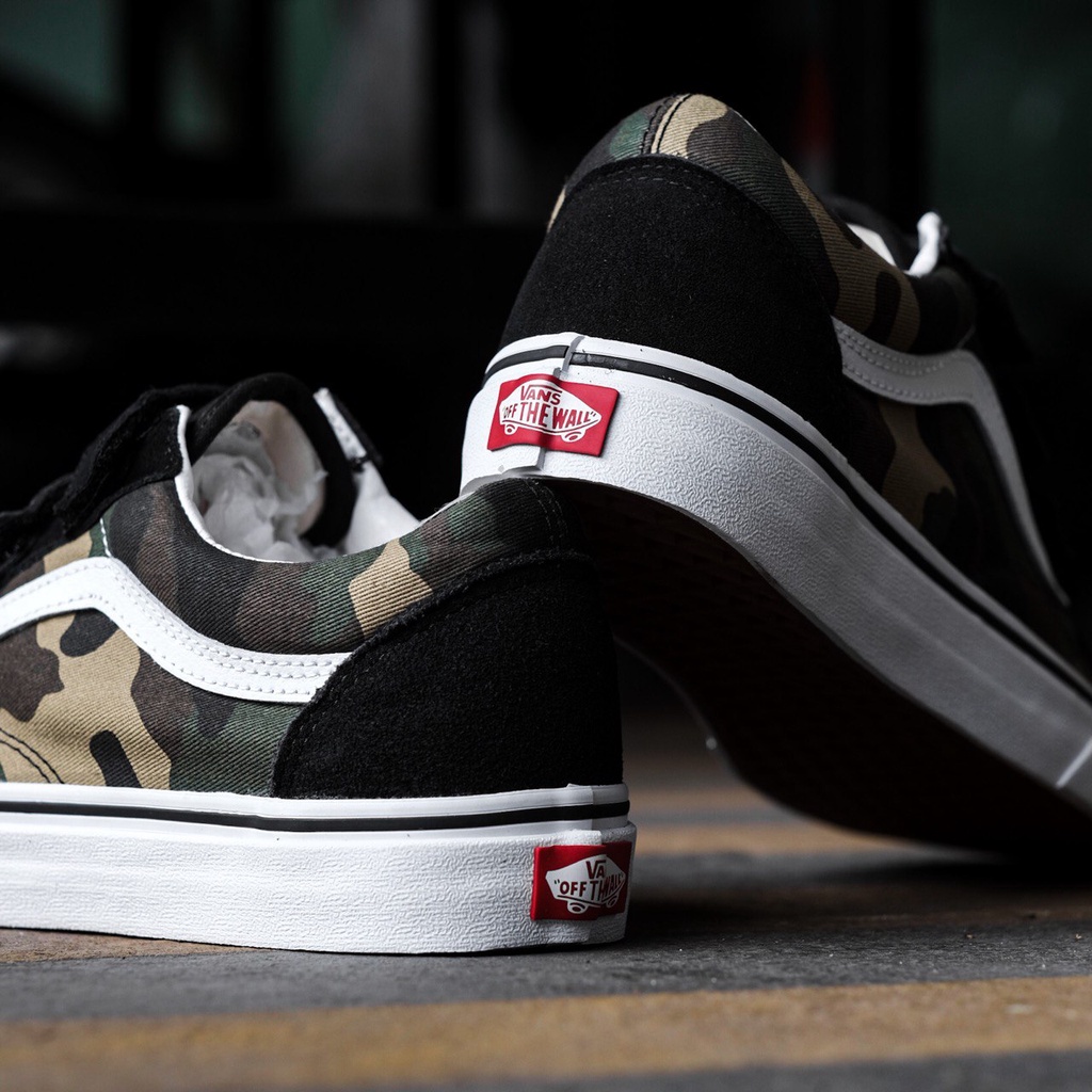 VANS OLDSKOOL VELCR0 WOODLAND CAMO CLASSIC ORIGINAL 100%