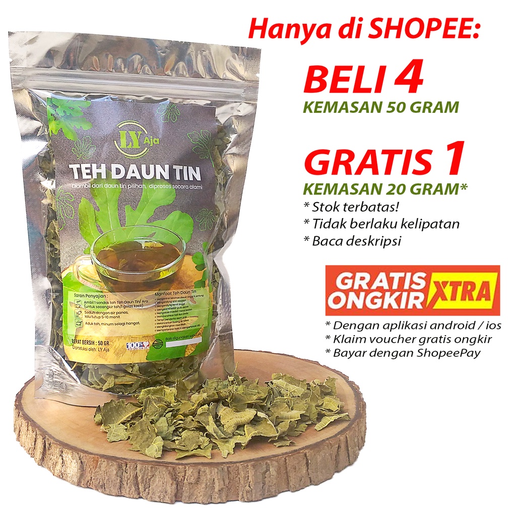 Teh Daun Tin / Ara 50 Gram  LY Aja Ekonomis 50 Gr Herbal Pelangsing Diet