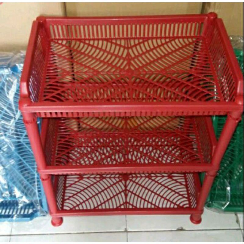 RAK SERBAGUNA 3 SUSUN / RAK PLASTIK BESAR/ RAK PLASTIK DAPUR