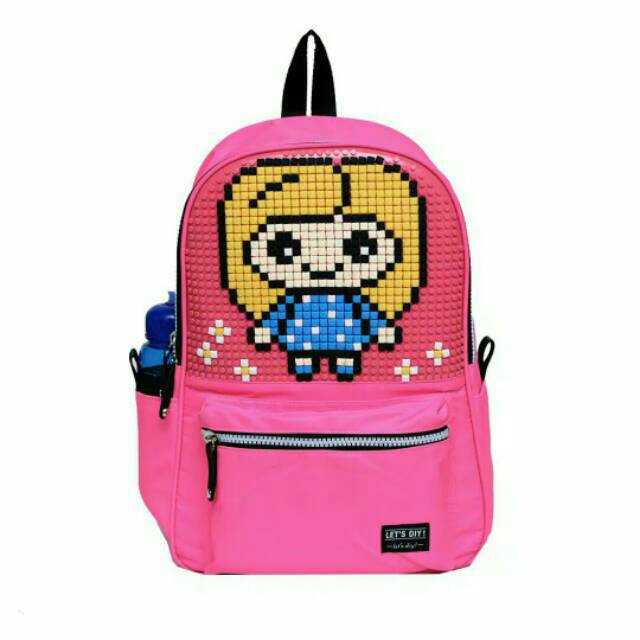 TERBARU - TAS RANSEL ANAK REMAJA POWA LEGO PIXEL BAG 666
