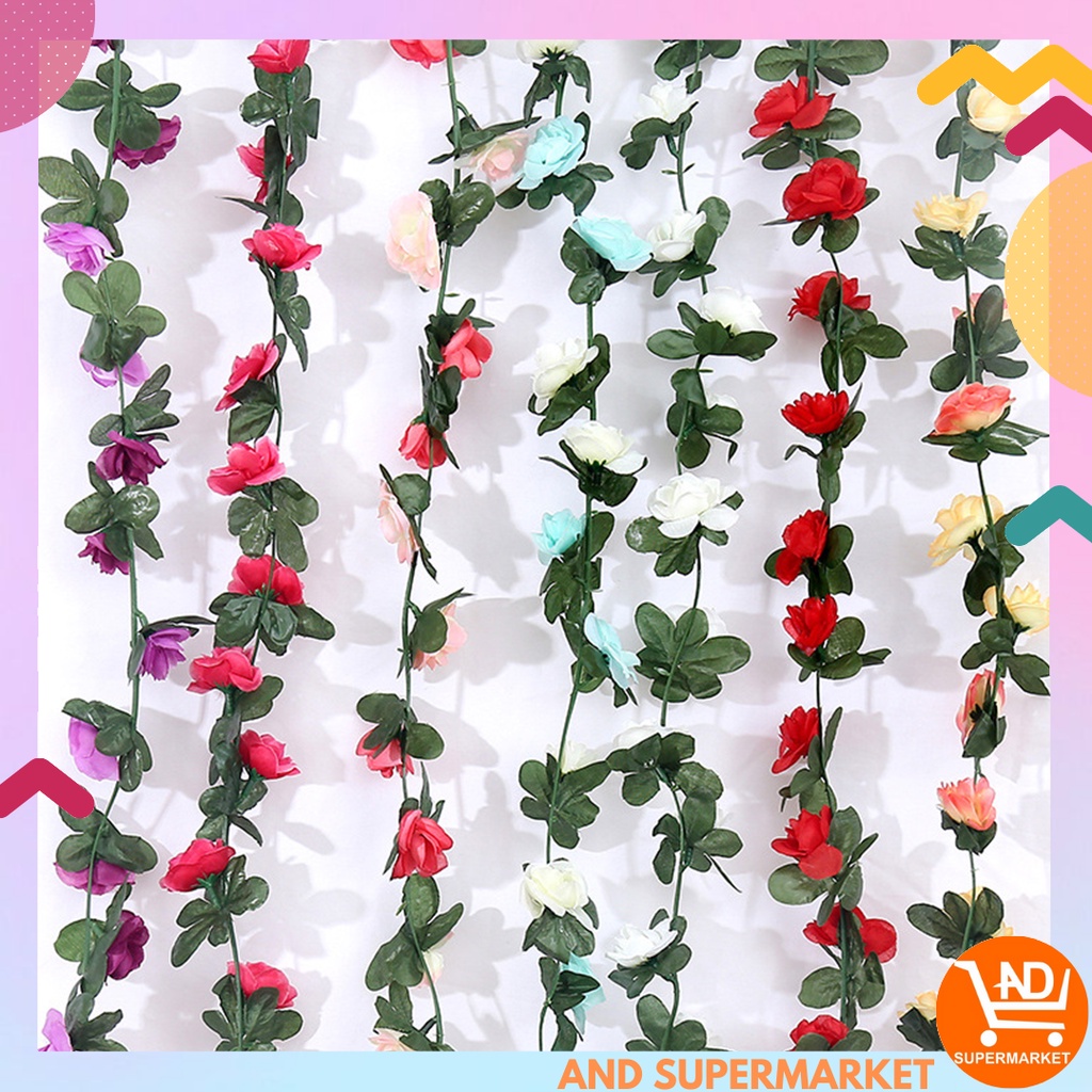 Bunga Rambat Hiasan Dekorasi Rumah Pernikahan Artificial Flowers Juntai ± 2.5 M PBP97