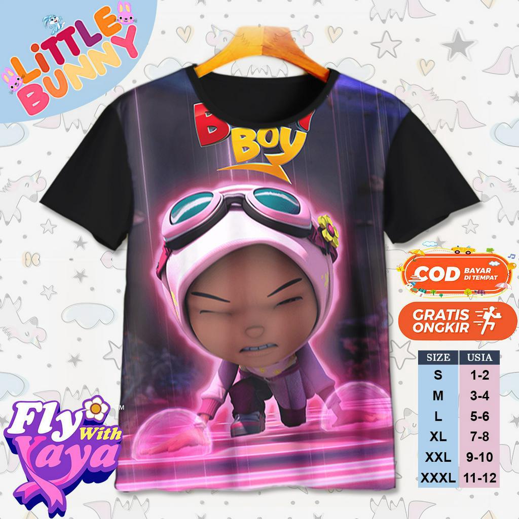 KAOS ATASAN ANAK LAKI LAKI PEREMPUAN YAYA BOBOIBOY KARTUN SERIES BAJU KAOS ANAK BOBOIBOY