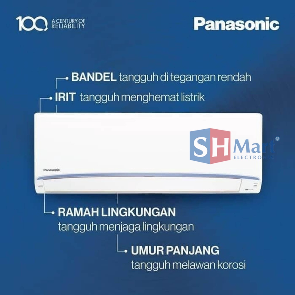 AC PANASONIC 1,5 PK SI-BIRU CS-LN12WKJ STANDARD LOW VOLTAGE LN12WKJ 1.5 PK GARANSI RESMI