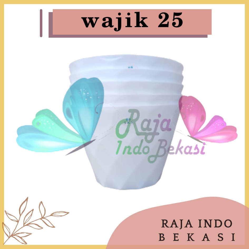 RAJAINDOBEKASI POT WAJIK 25 MADU DIAMOND 25 PUTIH - MERAH - HITAM - POT TAWON DIAMOND 21,7 CM - POT DIAMOND 25