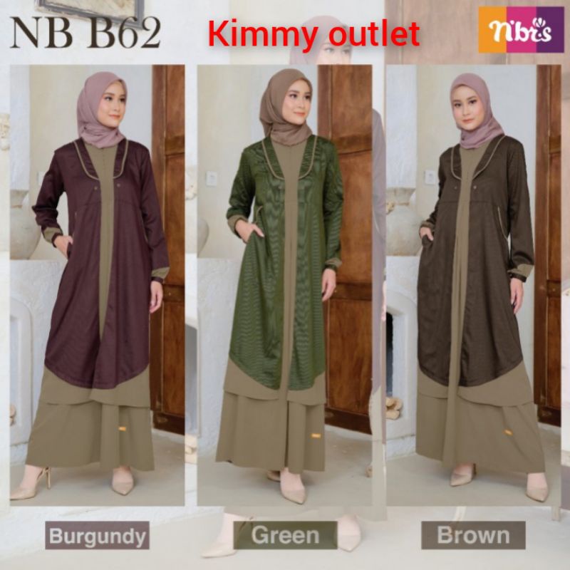 gamis terbaru/branded nibras nb b62/disc murah