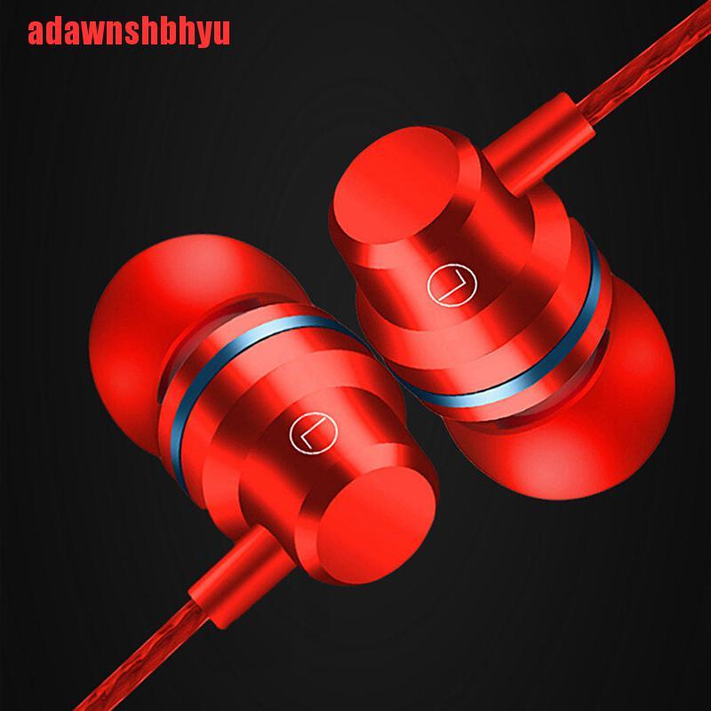 (adawnshbhyu) Earphone Kabel stereo heavy bass Dengan noise Canceling