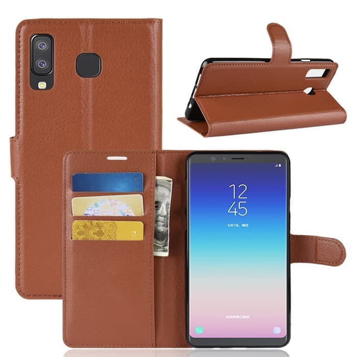 Samsung Galaxy A8 Star A8Star Flip Wallet Kulit Leather Cover Case