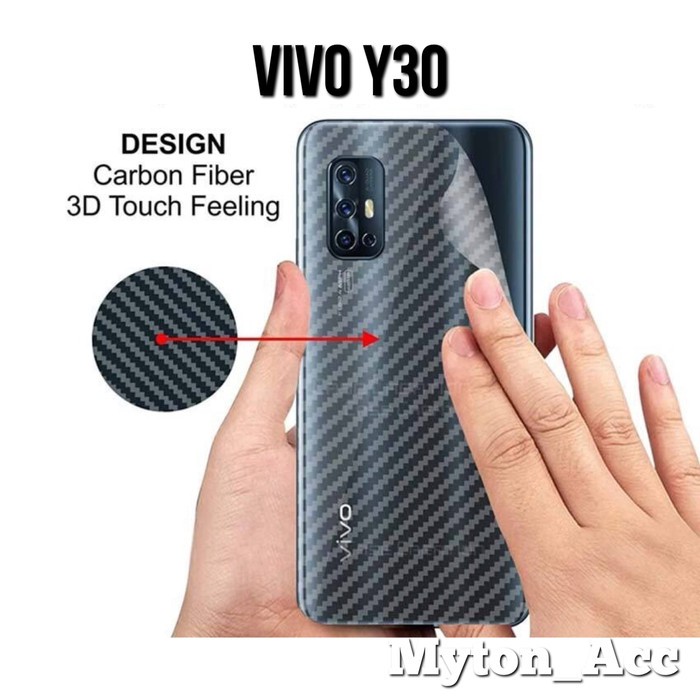 Back Skin Carbon Vivo Y30 - Skin Carbon Vivo Y30 - SC
