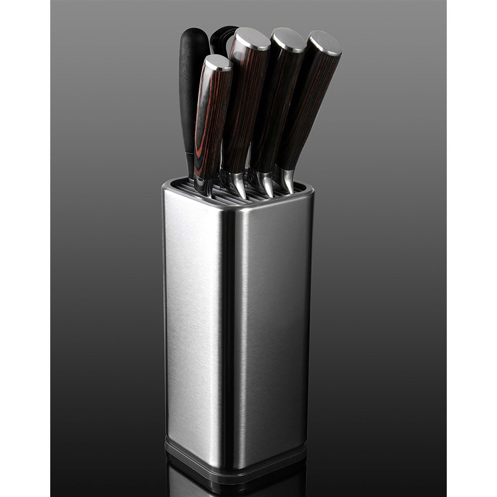 Rak Tempat Penyimpan Pisau Dapur Stand Tool Knife Holder Stainless Steel