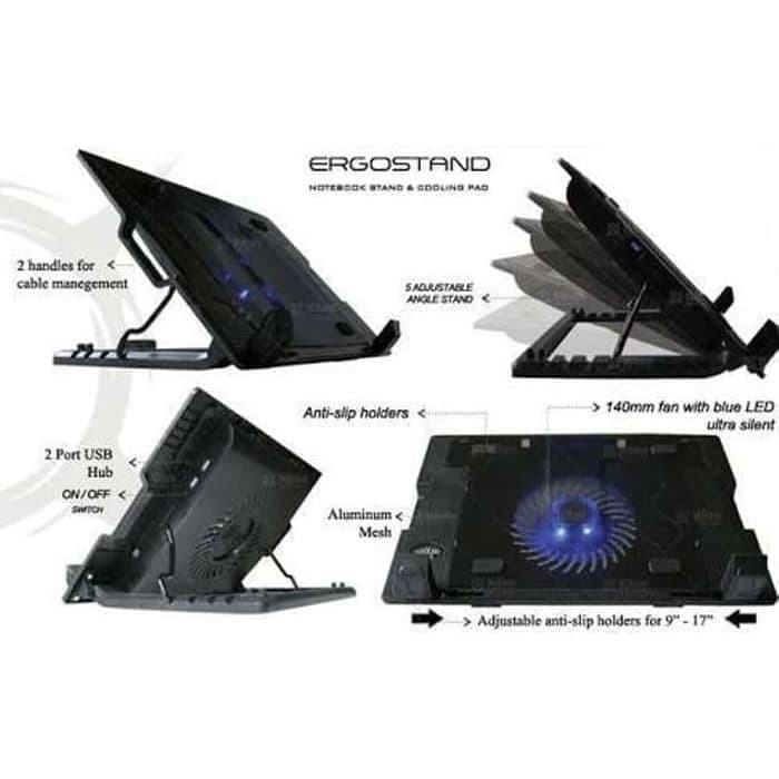 Ergostand Meja Laptop Notebook Cooling Pad