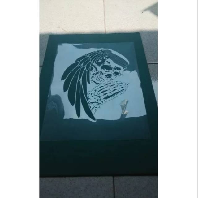 

Stencil airbrush motif death angel