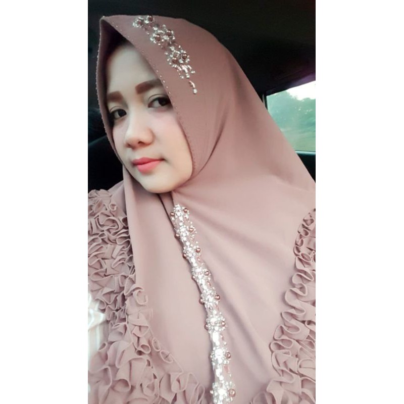 Ceri by Aje zas collection original / Khimar payet / mewah BARU