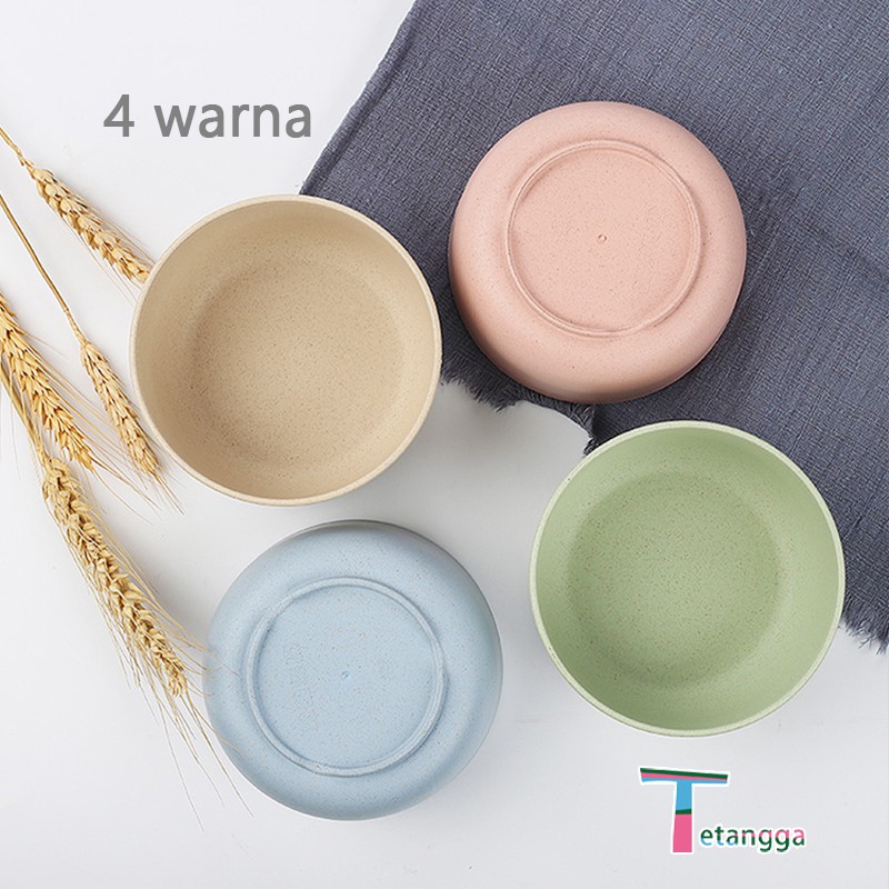 Mangkok Wheat Straw/Mangkuk Makan Bowl Set 4pcs Warna Warni Baby Bowl Wheat Bowl /VS-9