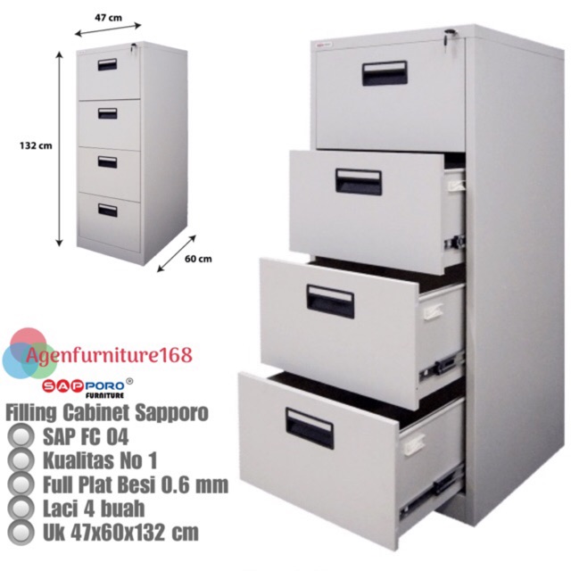 Filing Cabinet Besi 4 Susun 4 Laci SAP FC 04 Shopee Filing Cabinet Besi 4 Susun 4 Laci SAP FC 04 Shopee
