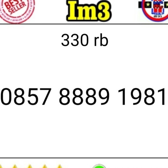 Kartu Perdana IM3 Seri Tahun 1981 - 0857 8889 1981 hoki LRI 517