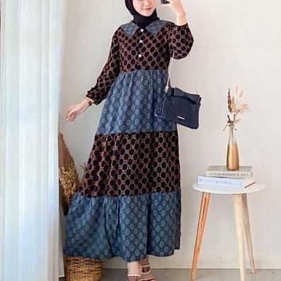 Telah Hadir.. GAMIS GUCCI DRESS BRANDED VIRAL TERBARU KEKINIAN/GAMIS BRAND//GAMIS JUMBO PREMIUM