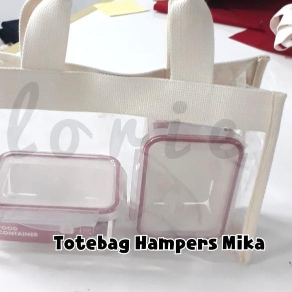 

❇ Hampers Mika Poloss 30 x 20 x 9 cm Tote Bag Tas Souvenir - + straps ✸