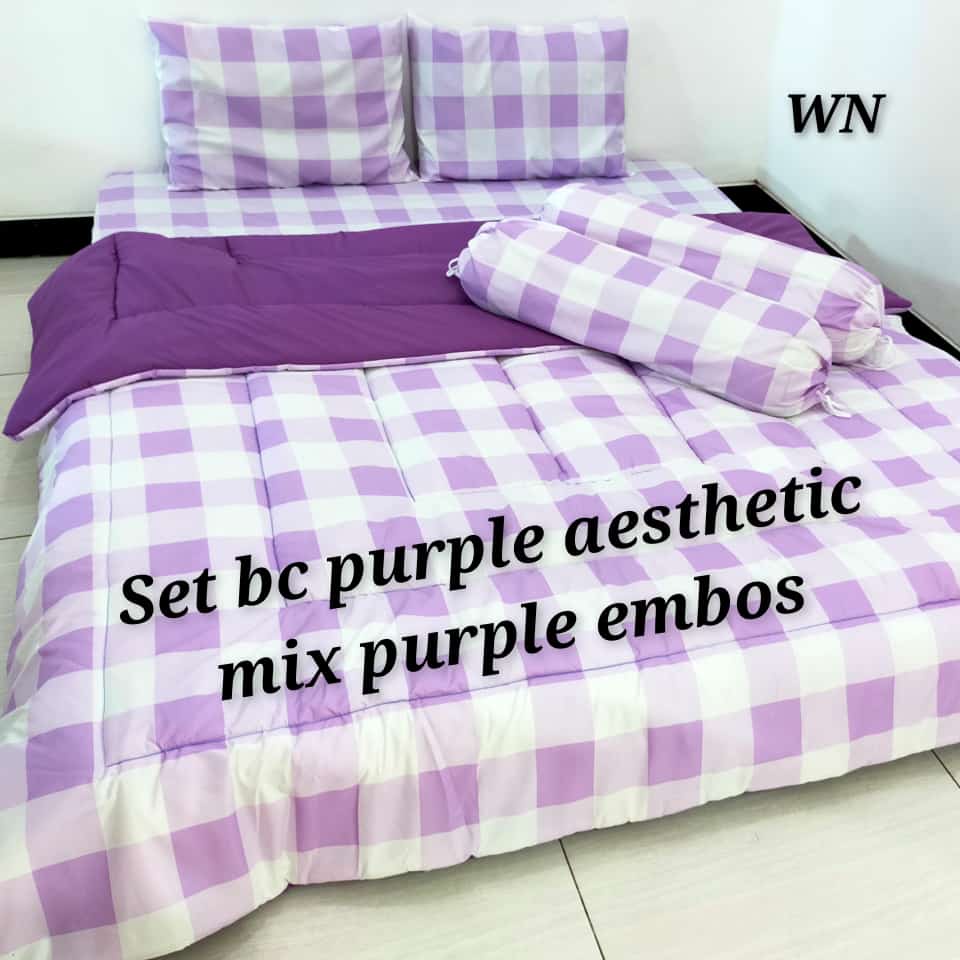 Watygrosir bedcover ala korea aesthetic Sprei set bedcover sprei double size bedcover homemade