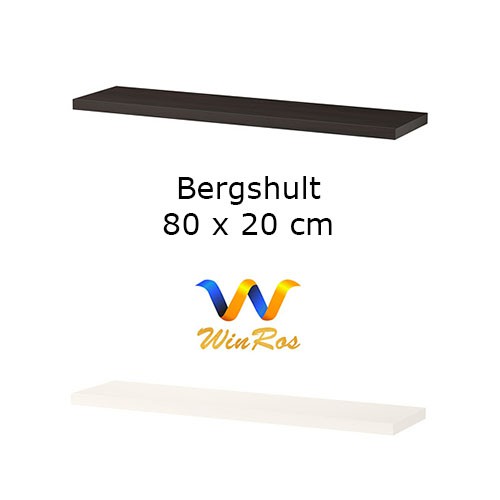 BERGSHULT Rak 80 x 20 cm cokelat hitam - putih