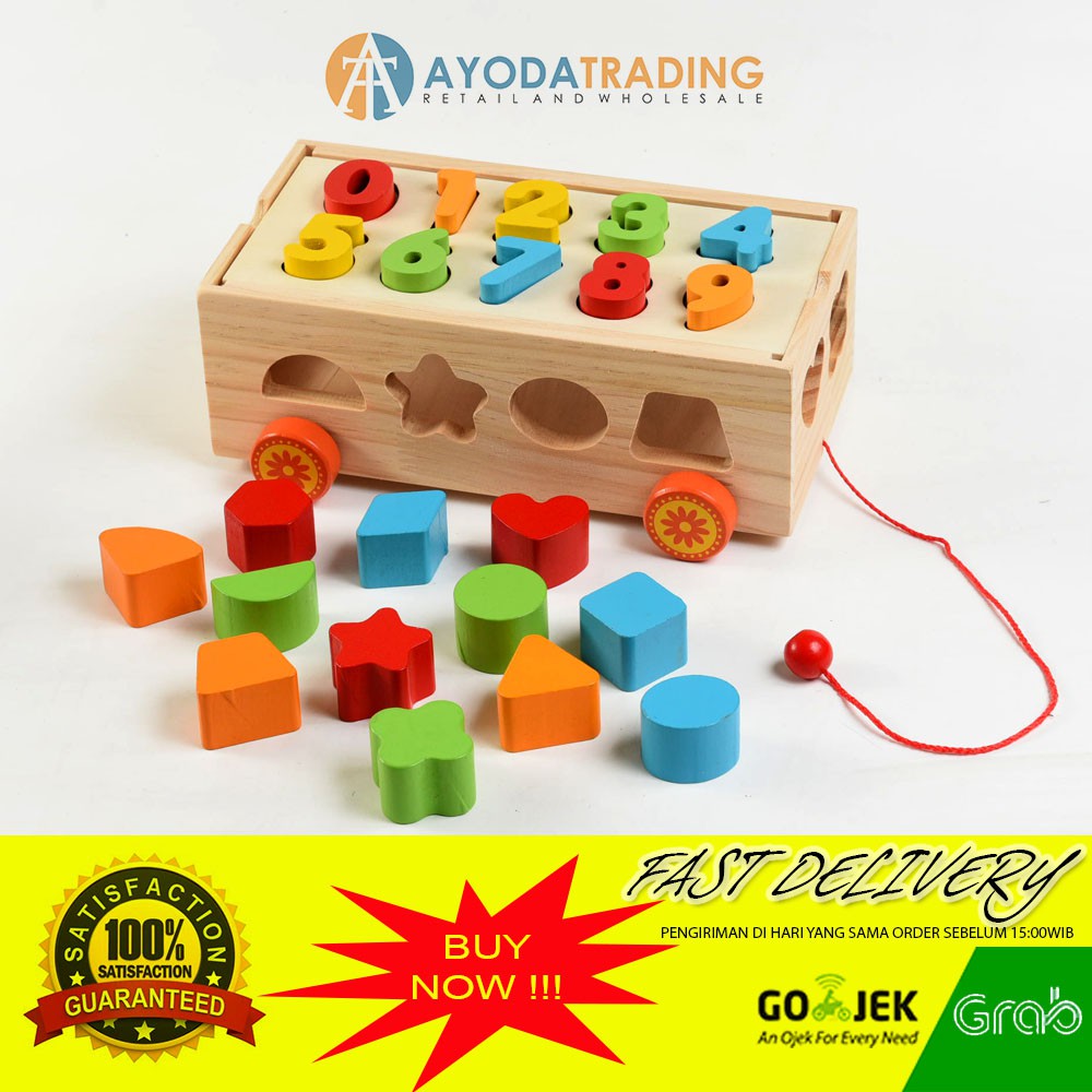 Kado Mainan Edukasi Sorting Blok Logarithmic Blocks