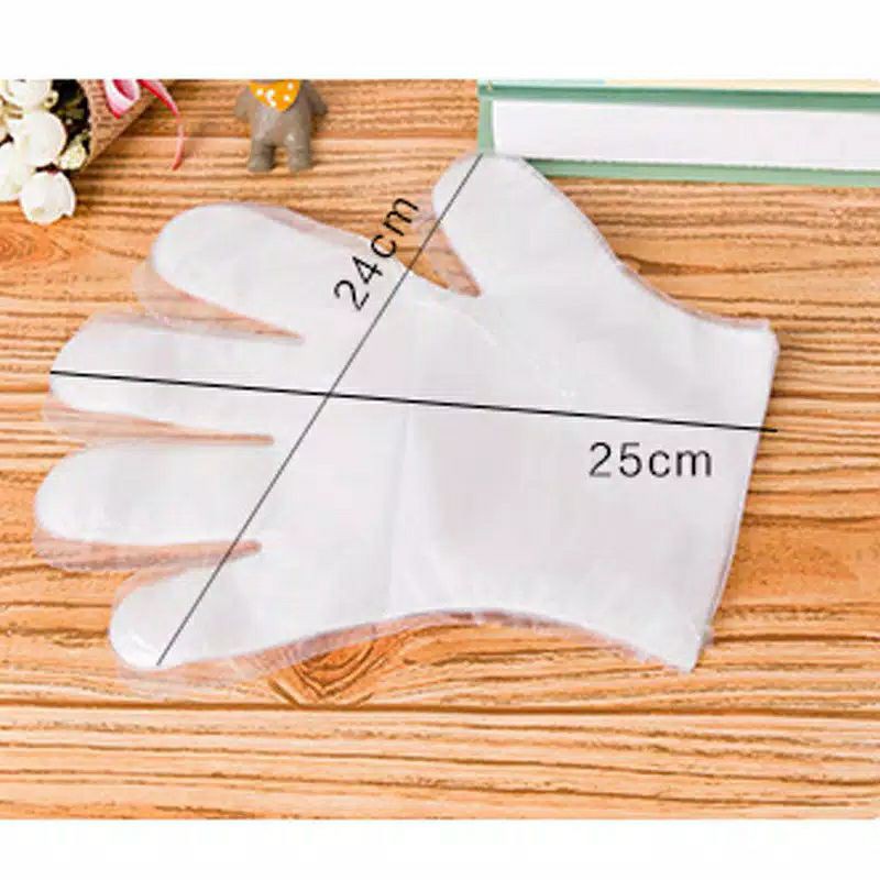 Sarung Tangan Plastik 100pc Plastik DISPOSABLE PLASTIC GLOVES