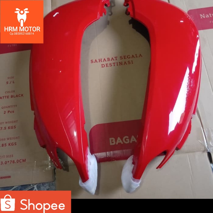 Cover body Scoopy fi 2017 2019 merah / cover body scoopy donat merah