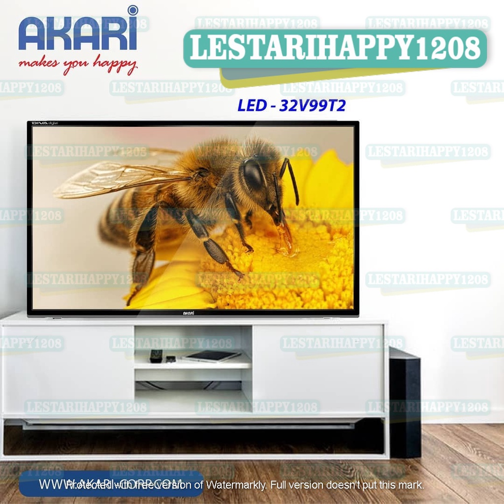 TV LED 32 INCH DIGITAL AKARI 32’ LE-32V99T2 GARANSI RESMI KHUSUS BANDUNG BISA COD