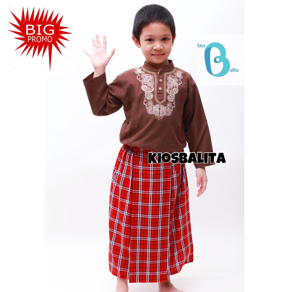 Sarung Anak Instan Motif Kotak / Sarung Instan Simple Termurah