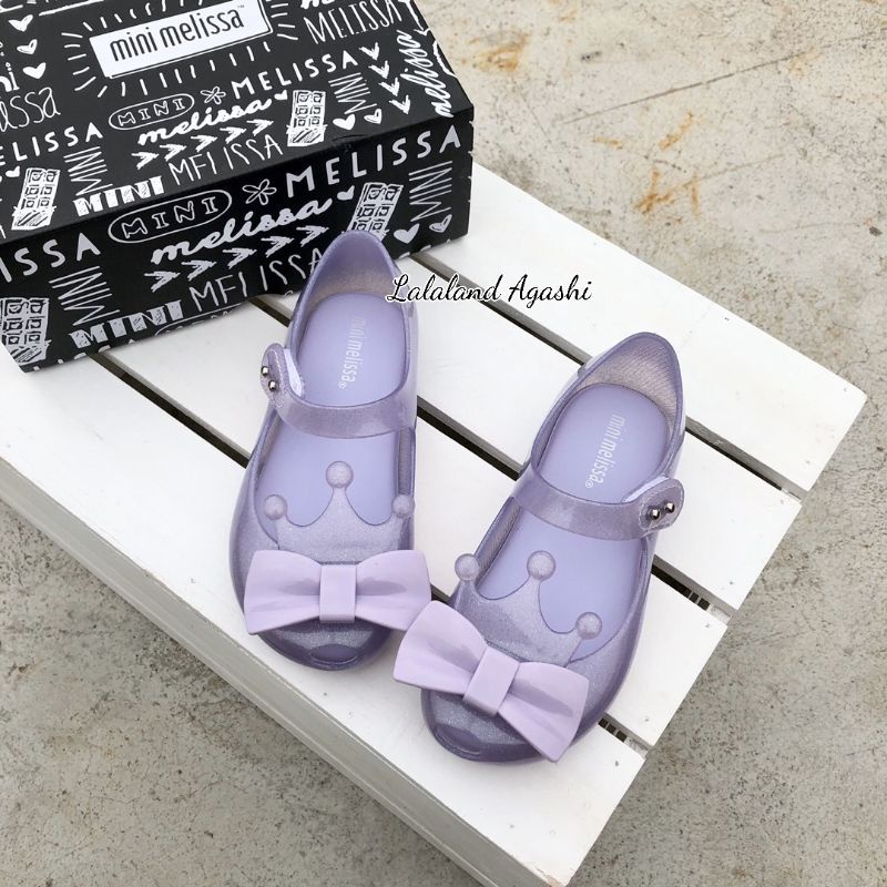 Sepatu minimel princess/sepatu melissa mahkota/sepatu melissa anak/sepatu melissa pita anak/sepatu jelly melissa