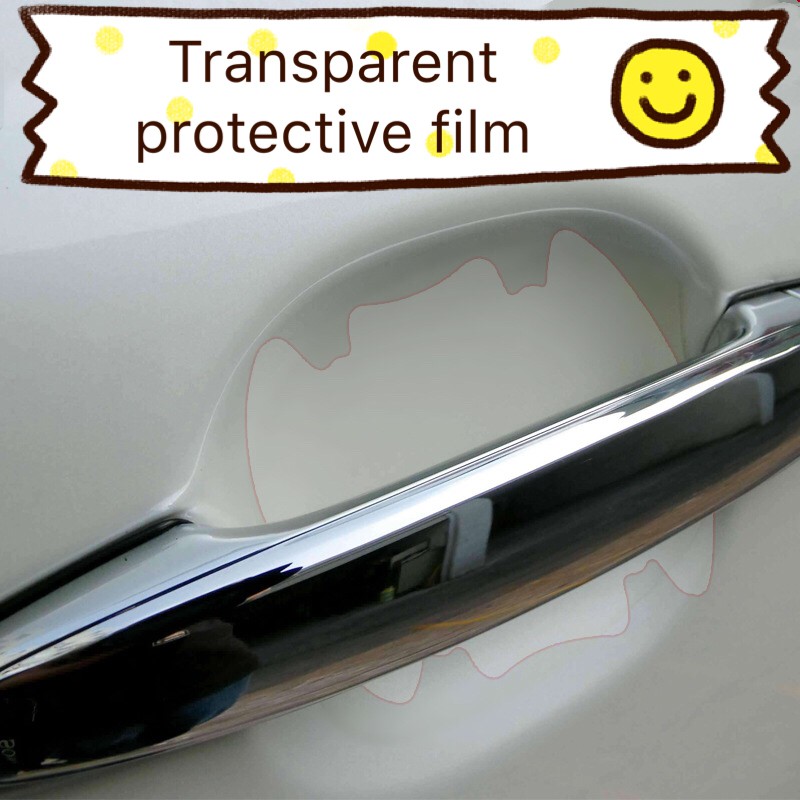 4pcs Stiker film Pelindung Pintu Mobil anti Gores Bahan TPU