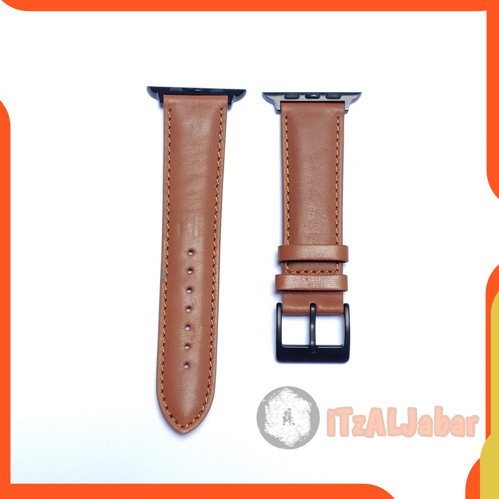 Tali jam tangan Apple watch 1 2 3 4 iWatch leather strap 42mm 44mm