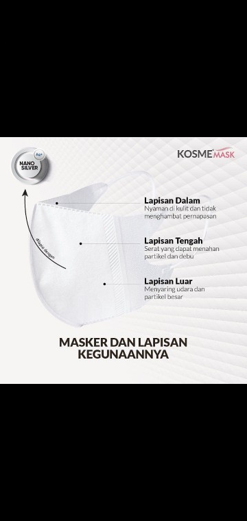 Kosmemask Fitmask Nano Silver (duckbil)