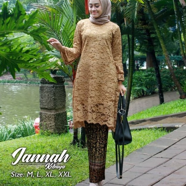 Set  Kebaya Brokat Tunik Kebaya Kurung Brukat